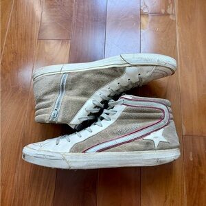 Golden Goose Slide Multicolor Suede and Leather Slide Sneakers Size 45